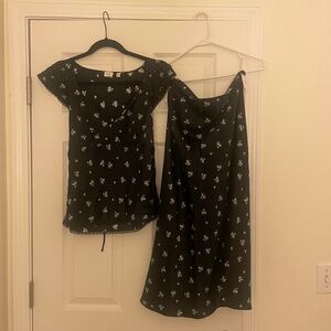 Aritzia silk matching set
